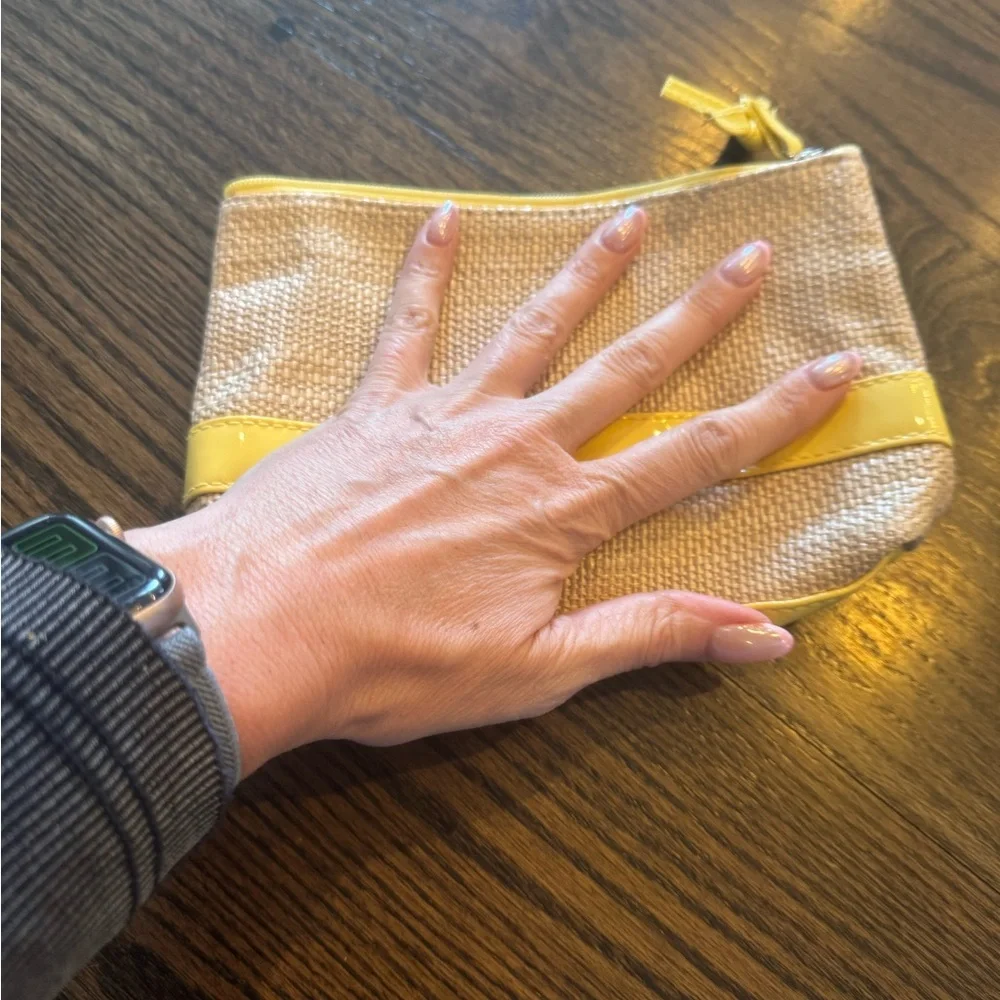 Stylish Yellow and Cream Women's Clutch